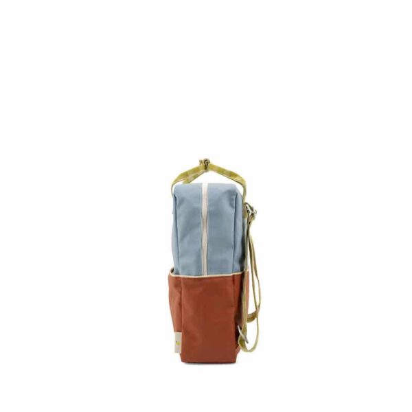 Sticky Lemon Backpack Large | Colourblocking | Blue Berry + Willow Brown + Pear Green