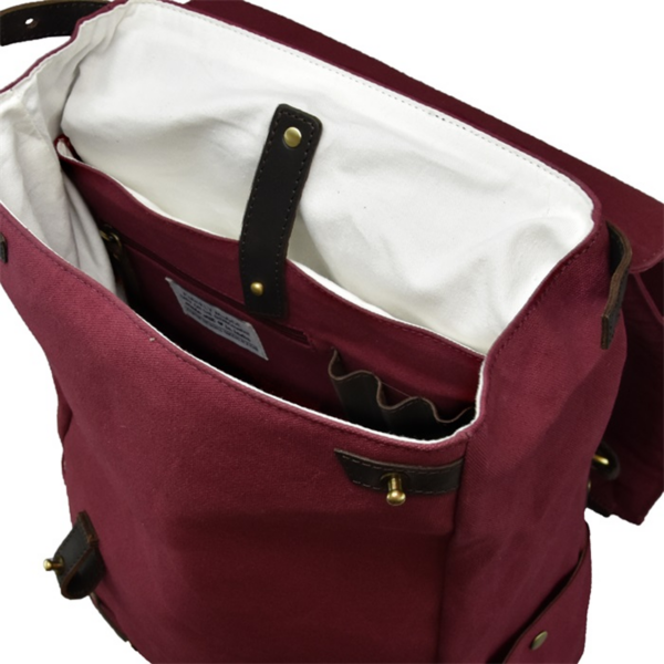 O My Bag Mau's Backpack Burgundy Waxed Canvas