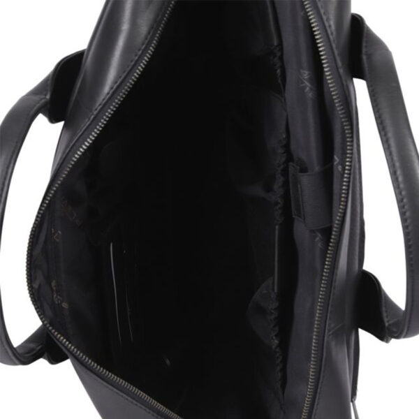 Plevier Gherkin leren laptoptas 15.6 inch 1 vak zwart
