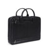 Plevier Gherkin leren laptoptas 15.6 inch 1 vak zwart