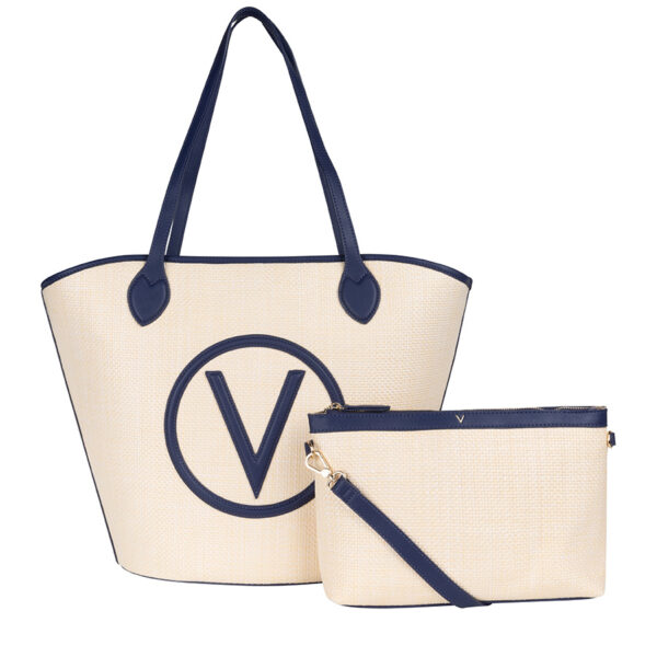 Valentino Covent Shopping Naturale Blu online kaufen THEBAGSTORE